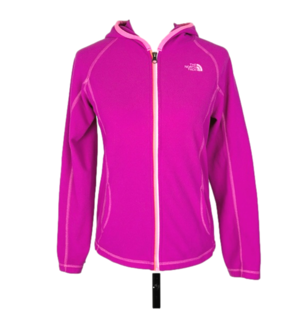 The North Face pink fleece hoodie